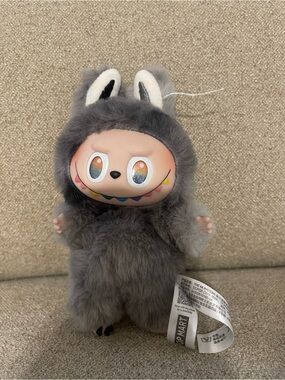 No Boundaries Gray Fuzzy Bunny Plush Monster Doll